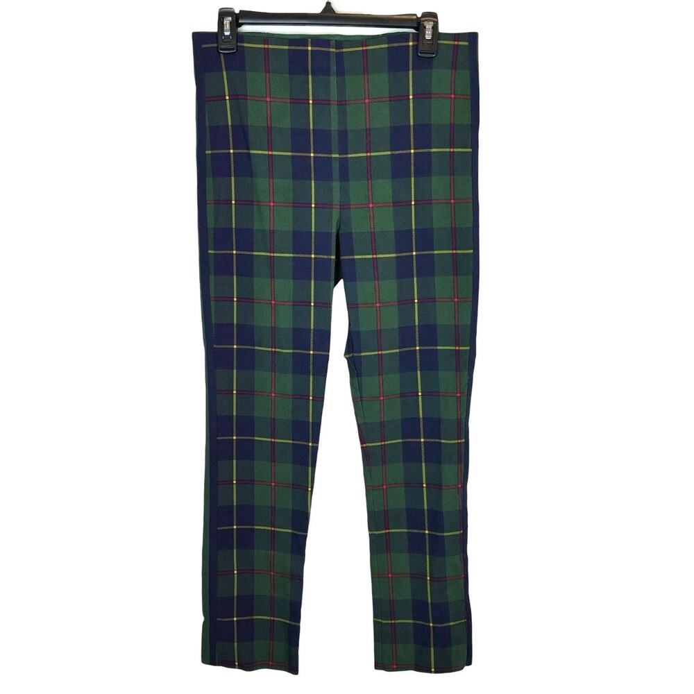 Gretchen Scott Gripeless Pull On Pant - Plaidly Cooper Green Multi Sz Large - Picture 5 of 12